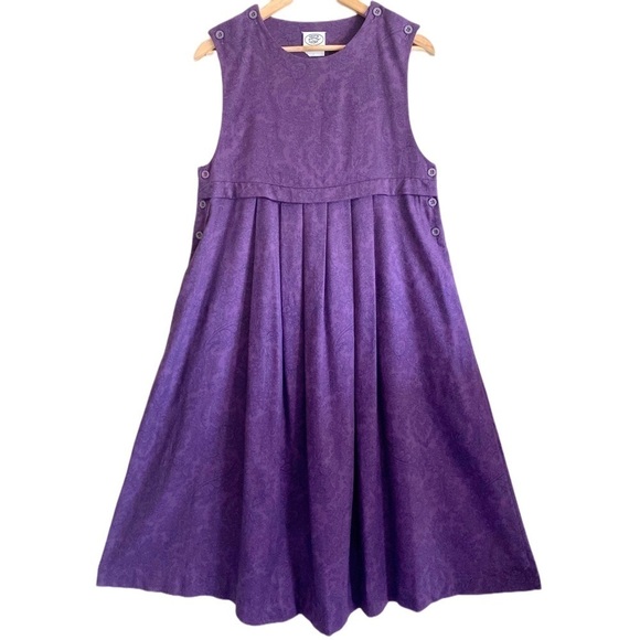 LAURA ASHLEY Vintage Boho Cottagecore Minimalist Floral Paisley Midi Dress Sz 8 - Picture 8 of 13